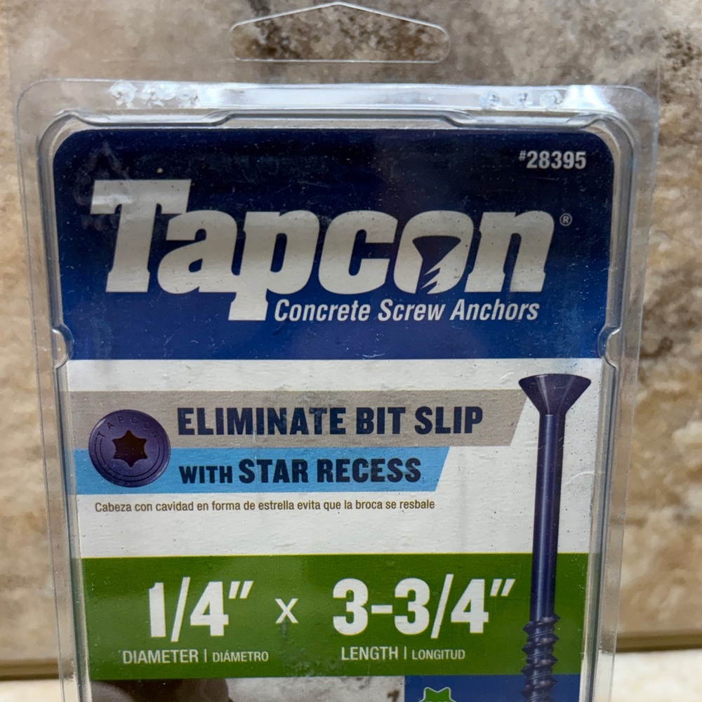 Tapcon
1/4 in. x 3-3/4 in. Star Flat-Head Concrete Anchors (75-Piece) - Picture 4 of 9